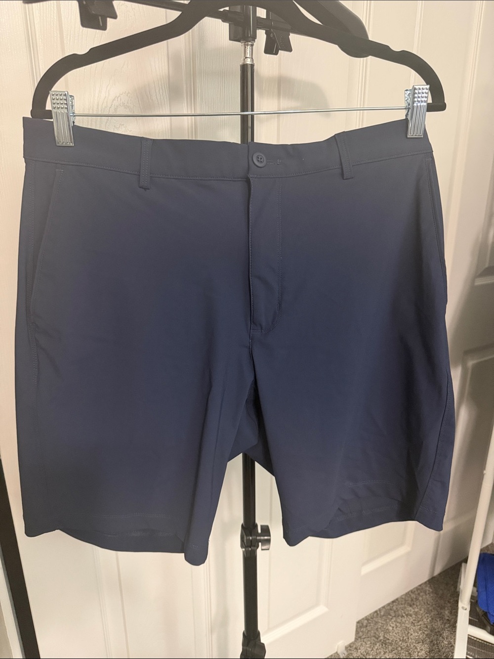Greg Norman Collection Navy Flat-Front Performance Shorts